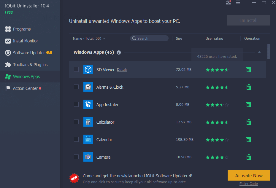 iobit Uninstaller Windows app
