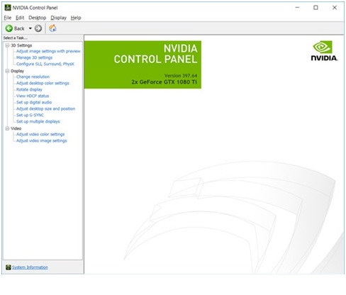 nvidia control panel