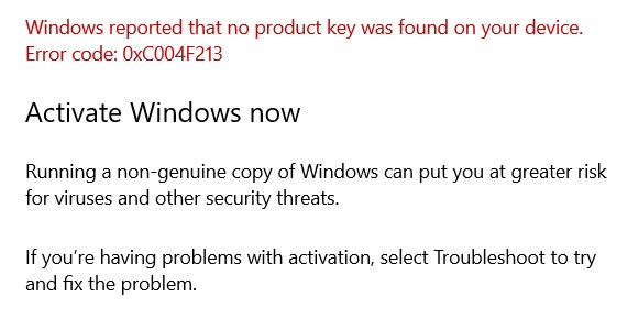 windows reported msg