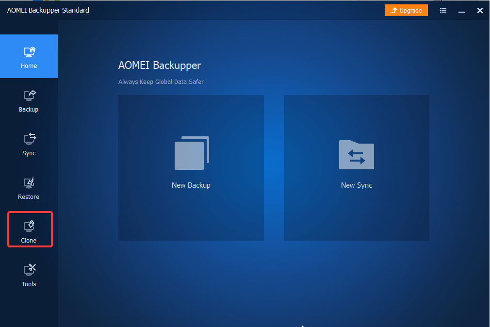 AOMEI BACKUPPER software