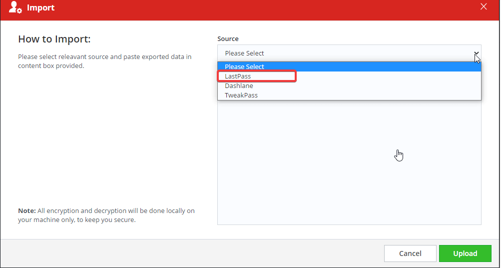 Tweakpass - how to Import