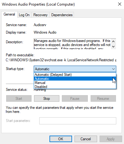 Windows audio