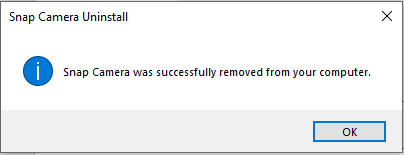 snap camera uninstall