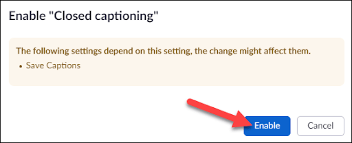 zoom live captioning
