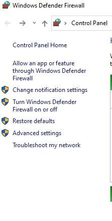 Windows Defender Firewall