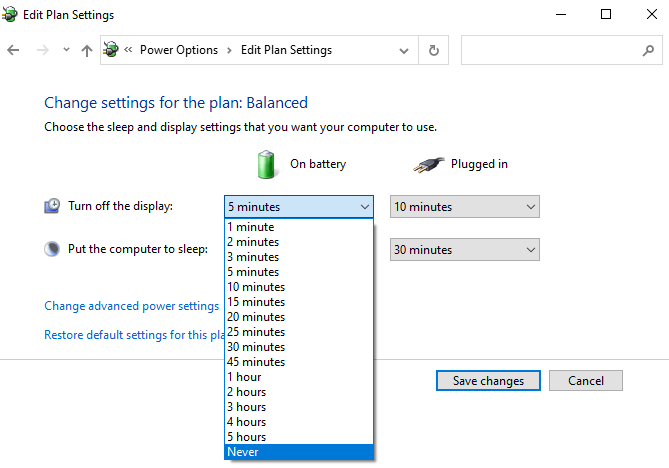 Edit Plan Settings