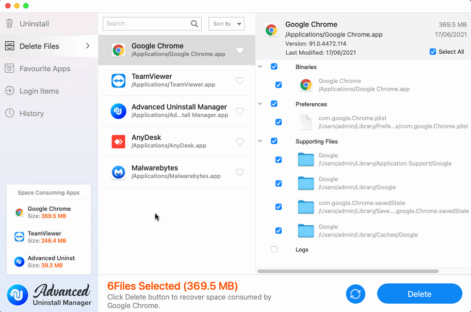 Installed Application on Mac