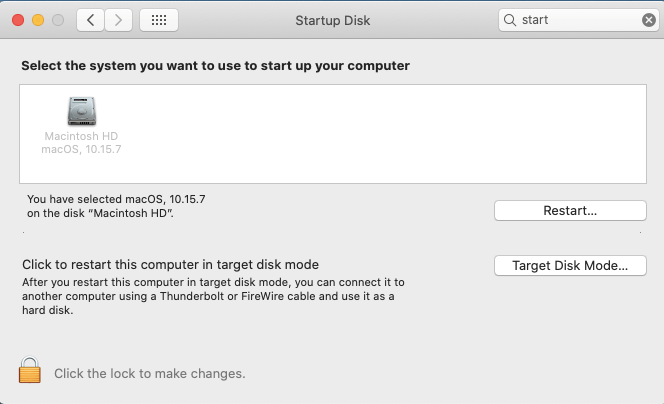 Mac Startup Disk