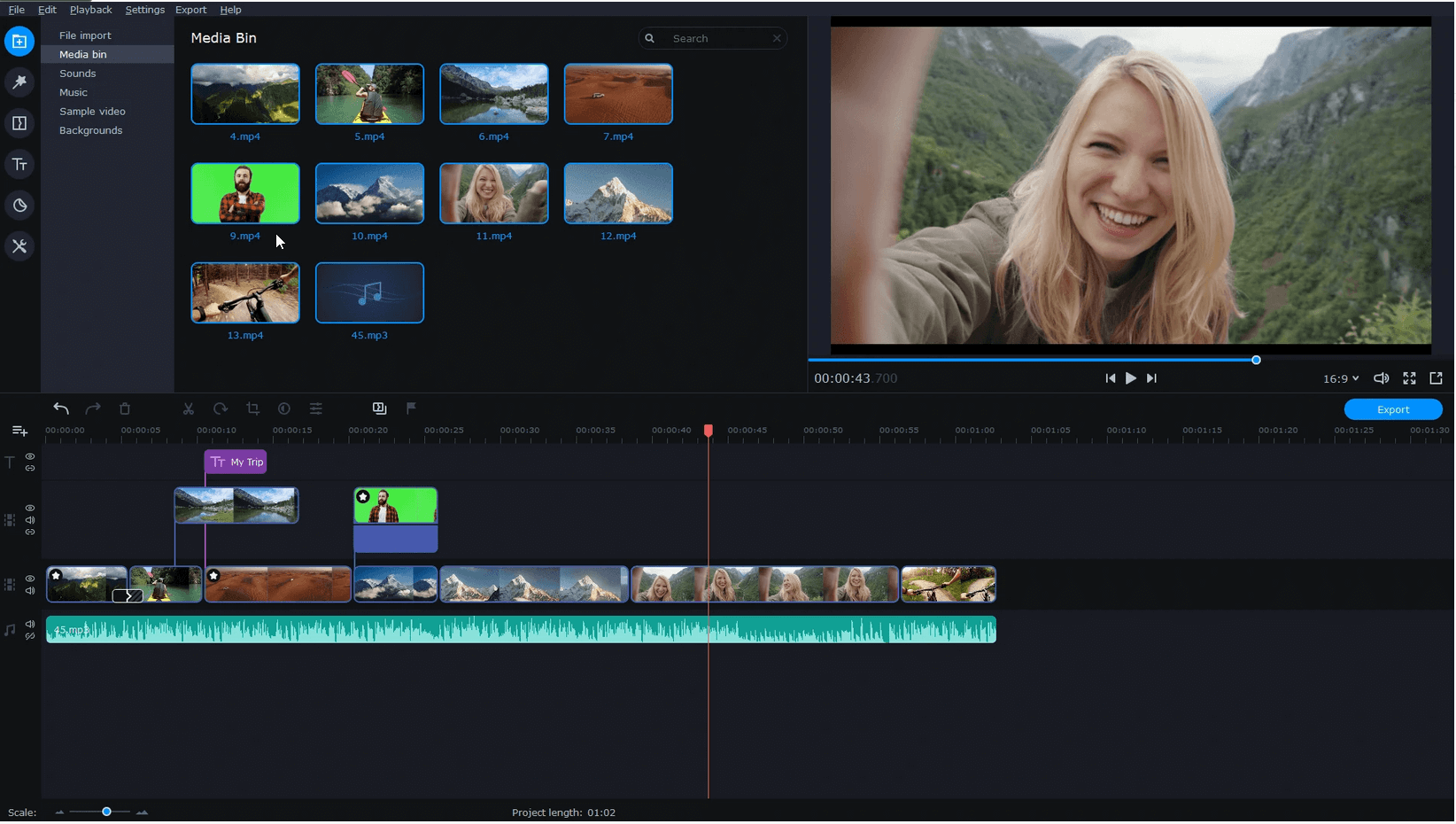Movavi Video Editor - GoPro Editing Software