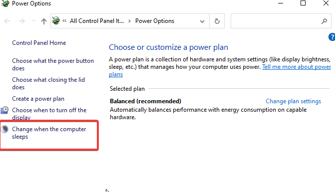 Power Options