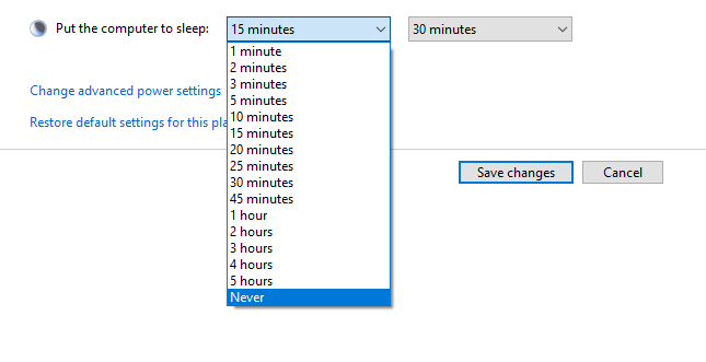 Put to computer to sleep