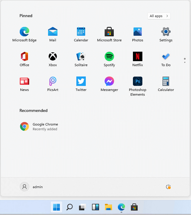 Start menu