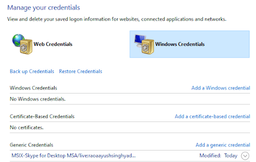 Windows Credential