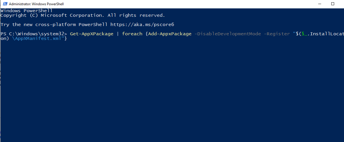 Administrator - Windows Powershell