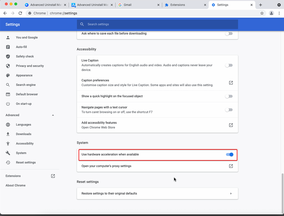 Hardware acceleration