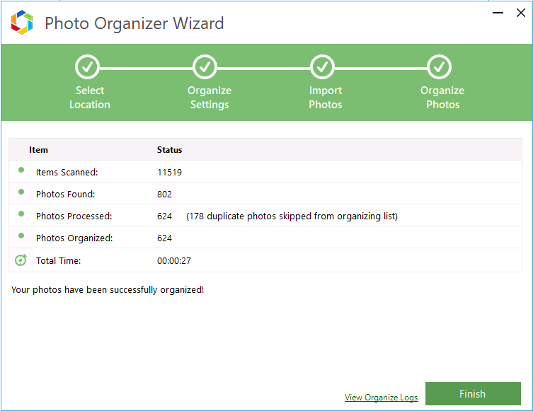 Photo Organizer tool