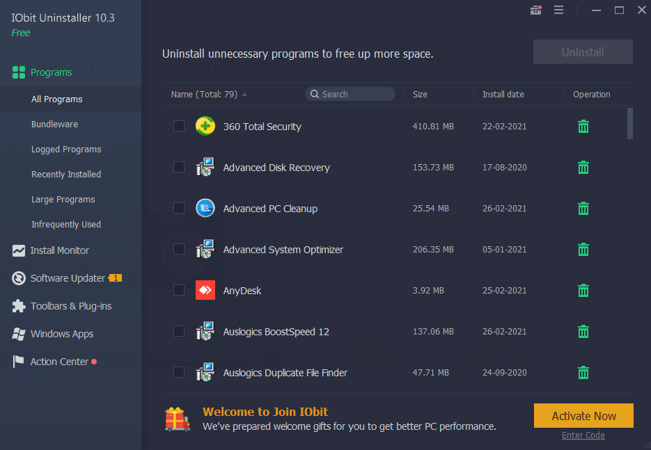 iobit uninstaller