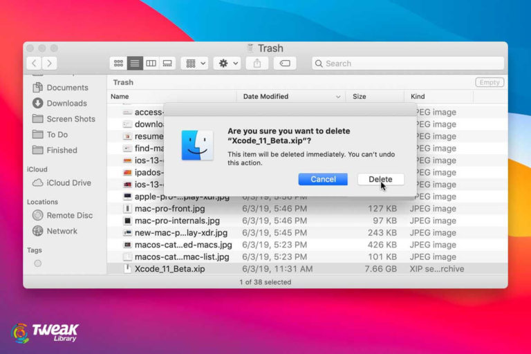 Delete Files from Your Mac