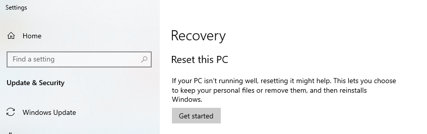 Reset Pc