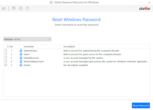 Stellar Password Recovery
