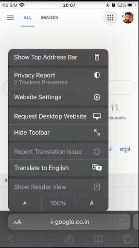 Address bar