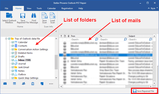 List of folder