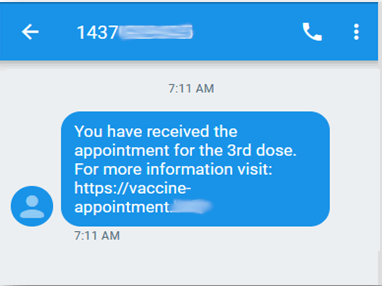 Tangle Bot Malware notification