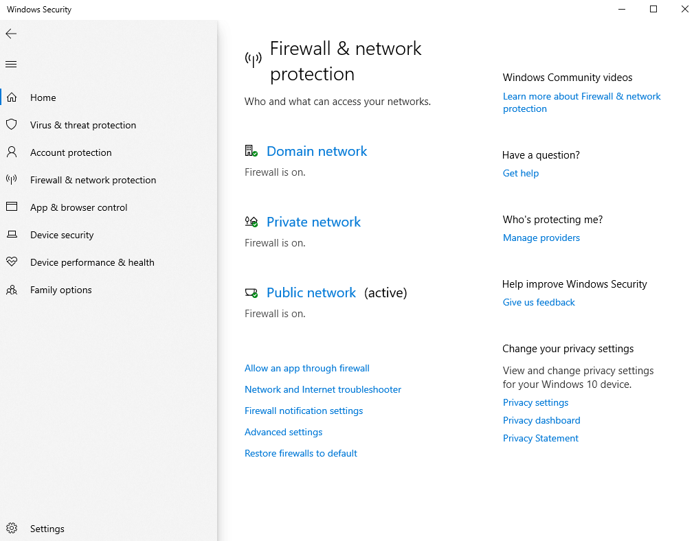 Firewall and Network Protection