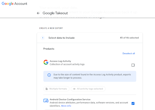 Google Takeout