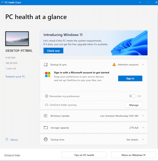 Pc health