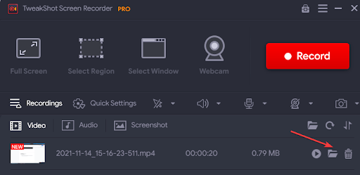 Share recording