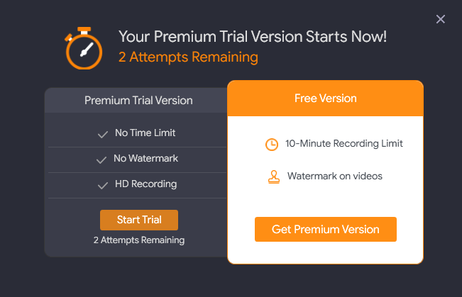 Trial Version of Tweakshot Screen Recorder