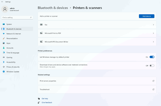 Connect printer