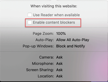Content blocker