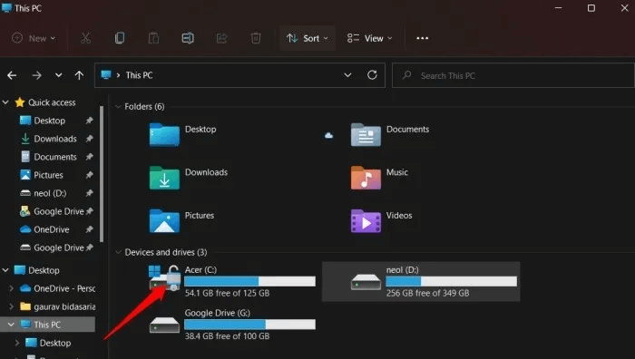 Device and Drives of PC