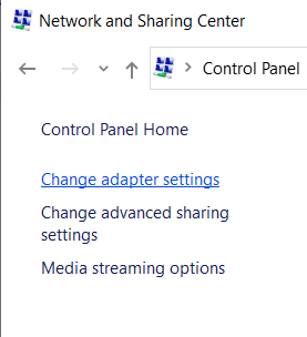 Network and Sharing Center