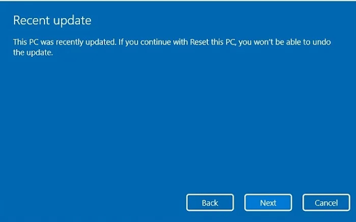 Recent update