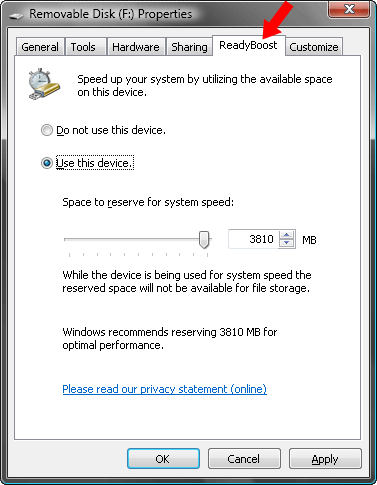 Removable Disk Properties