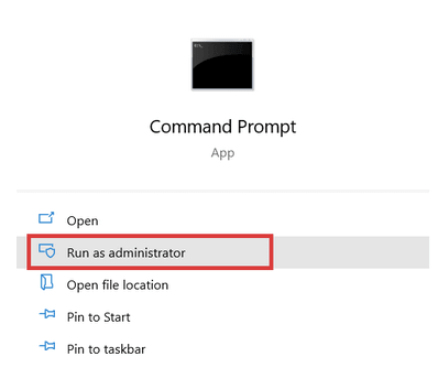 Run as Administrator