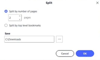 Split page