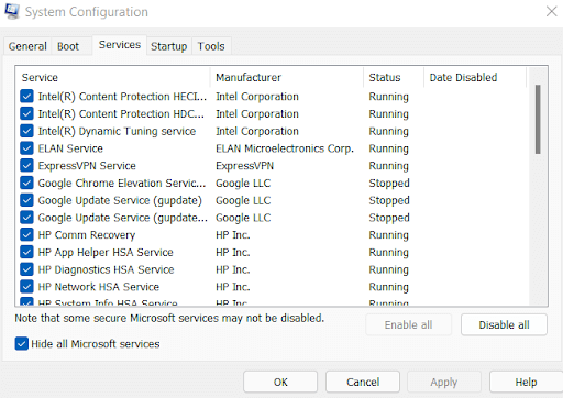 System Configuration