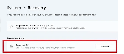 System recovery