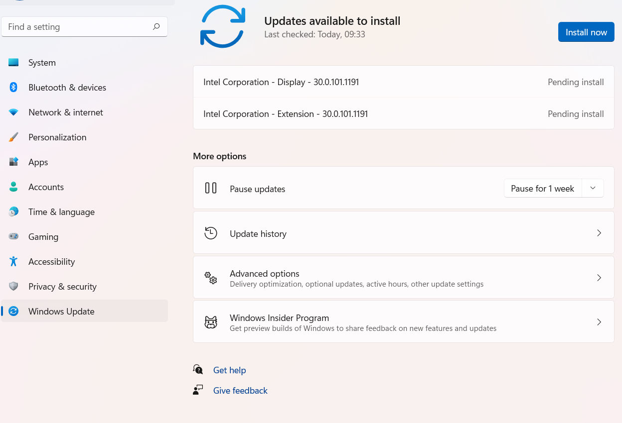 Updates Available to Install