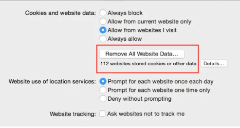 Website data