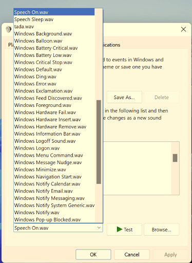Windows sound