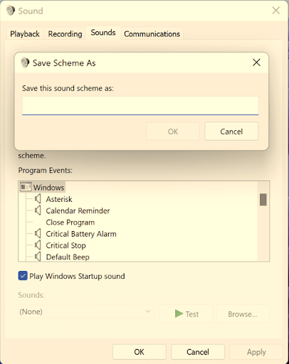 sound scheme