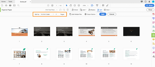 split PDF