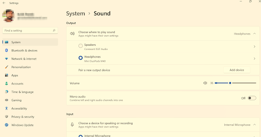 windows 11 sound