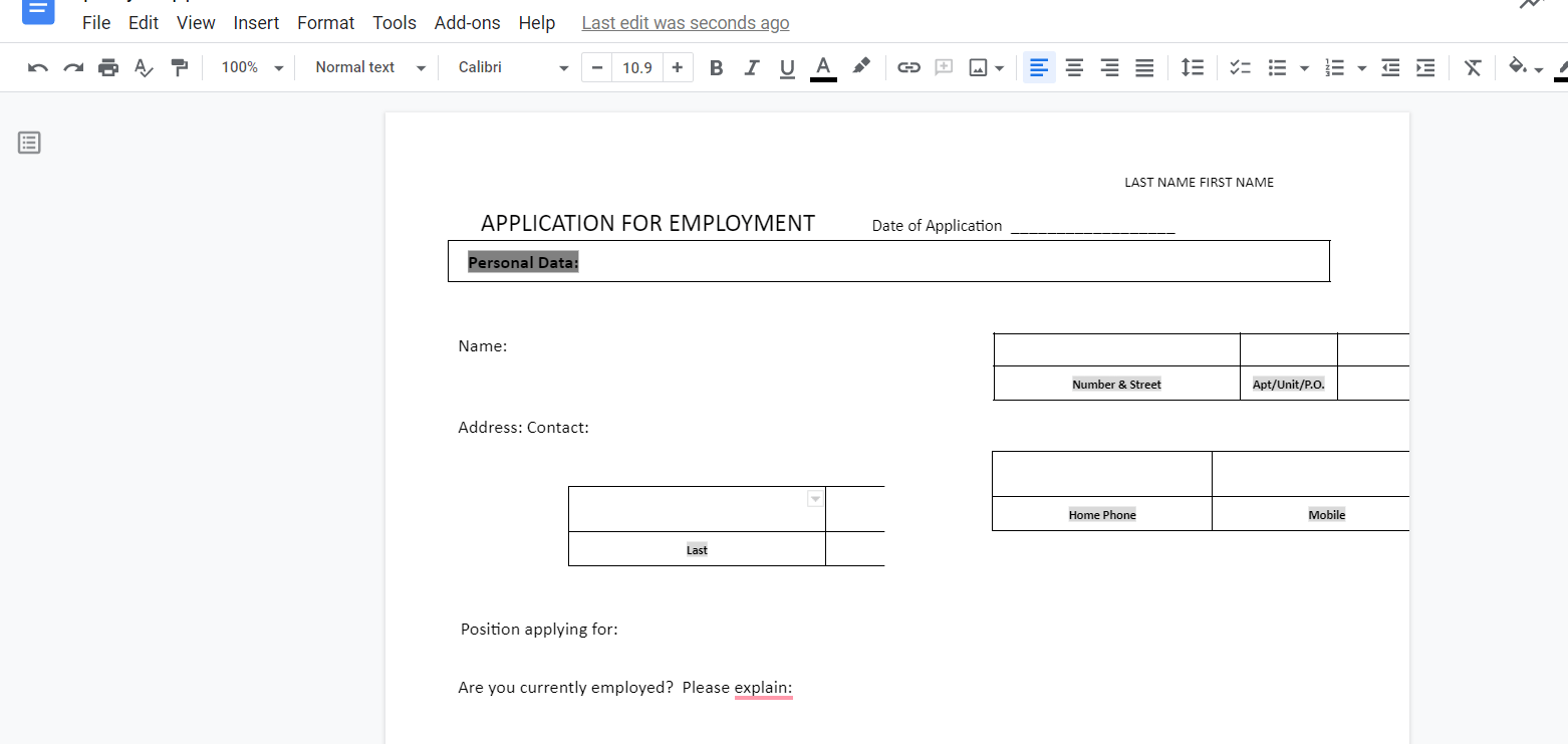 Application for PDF