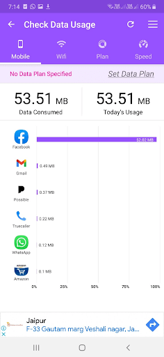 Check Data usage